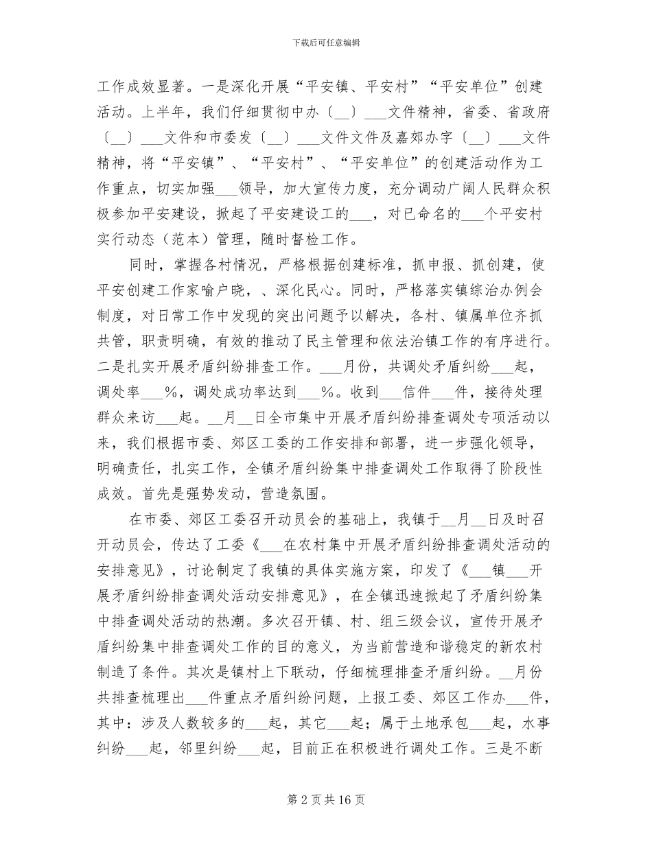 2024年社会治安综合治理总结范文_第2页