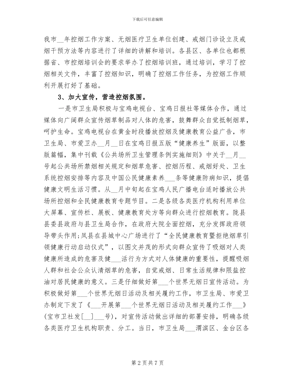 2024年社区控烟工作总结范文_第2页