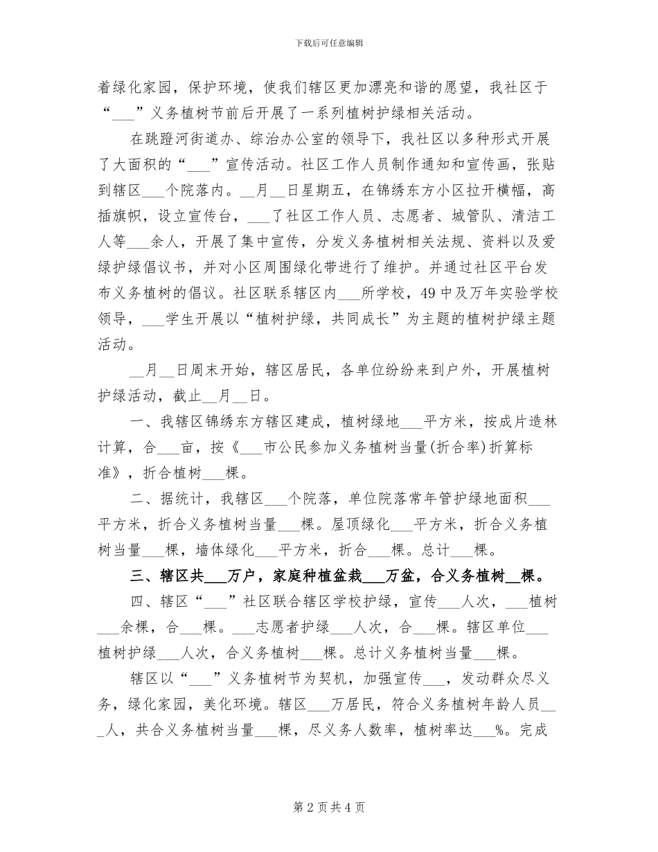 2024年社区植树节活动总结_第2页
