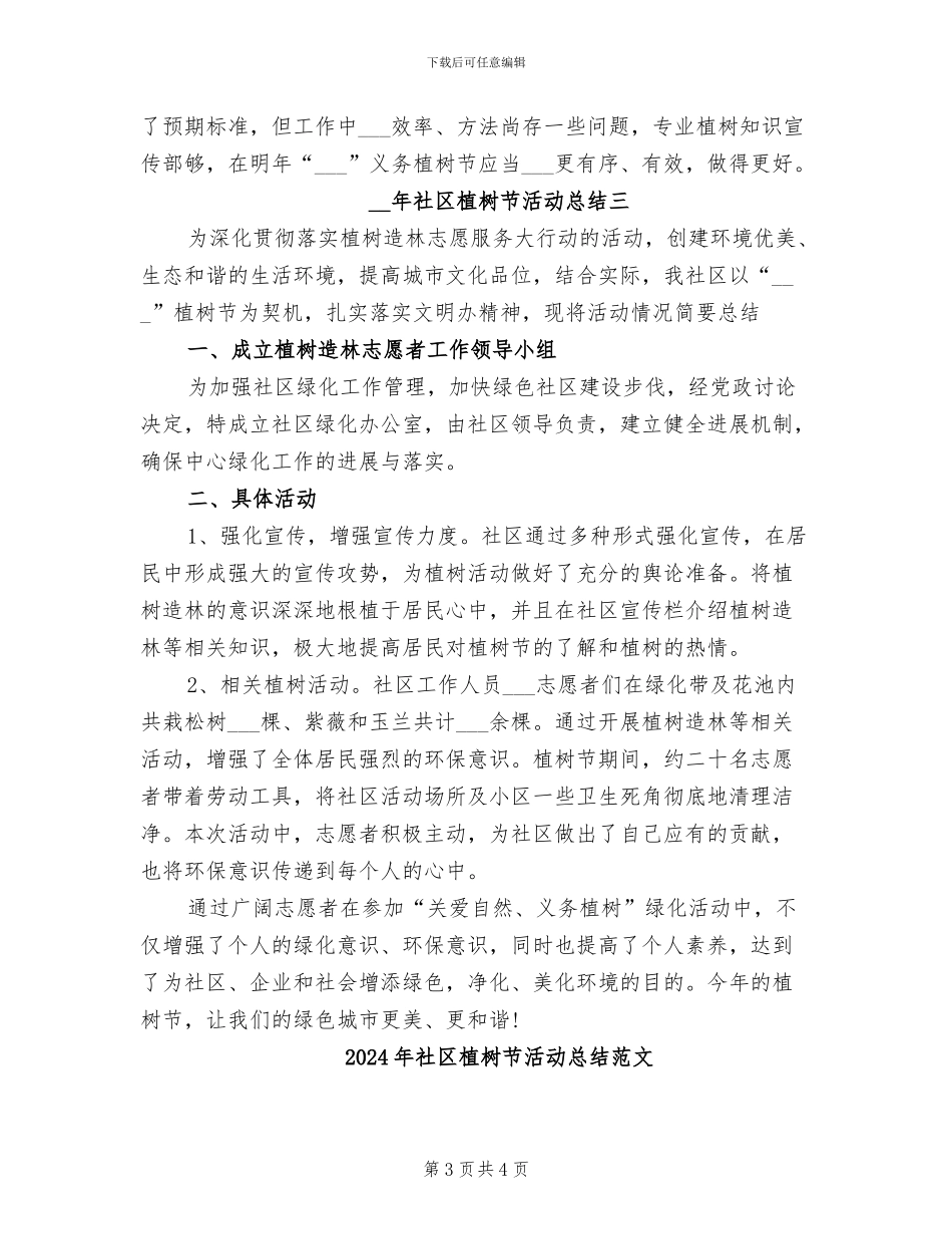 2024年社区植树节活动总结_第3页