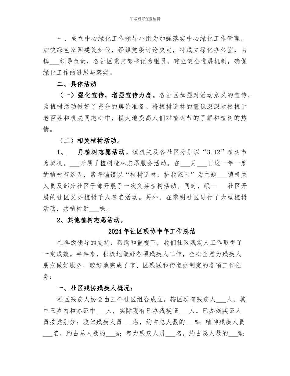 2024年社区植树造林志愿服务活动总结_第3页