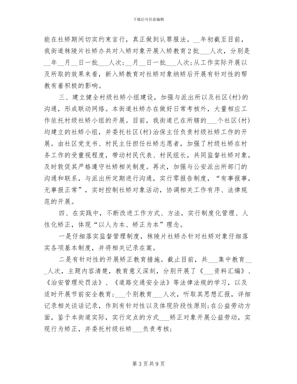 2024年社区矫正人员思想汇报总结范文_第3页