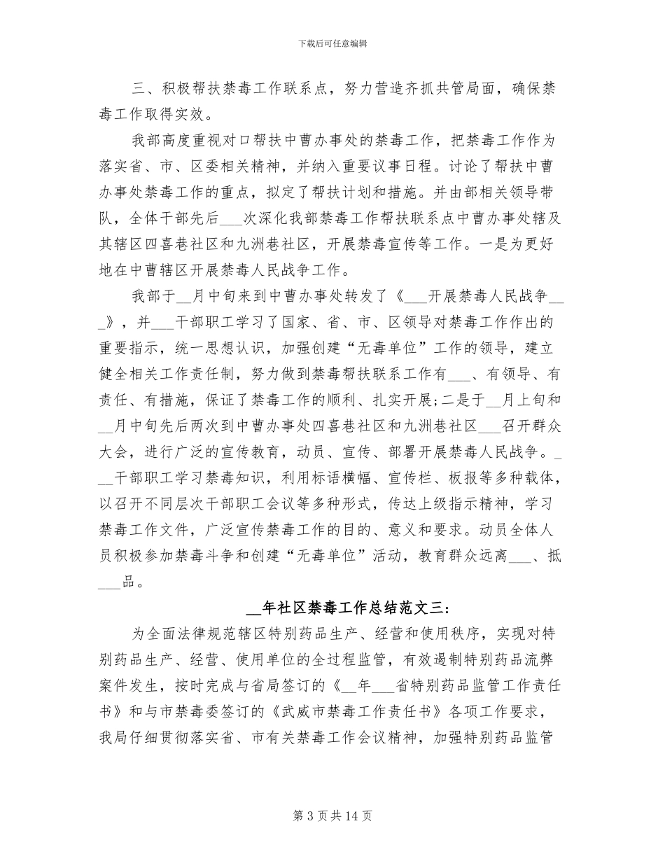 2024年社区禁毒工作总结_第3页