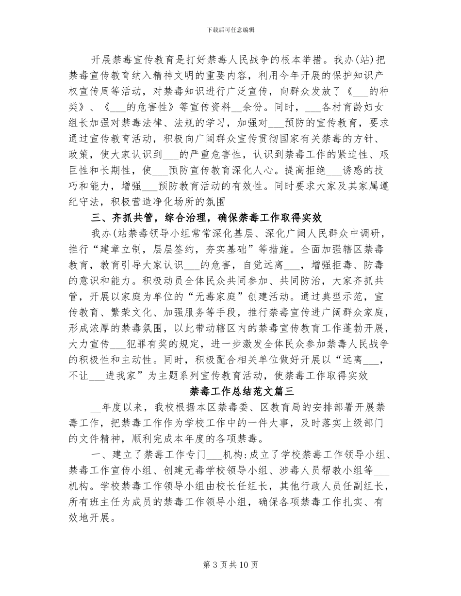 2024年禁毒个人工作总结_第3页