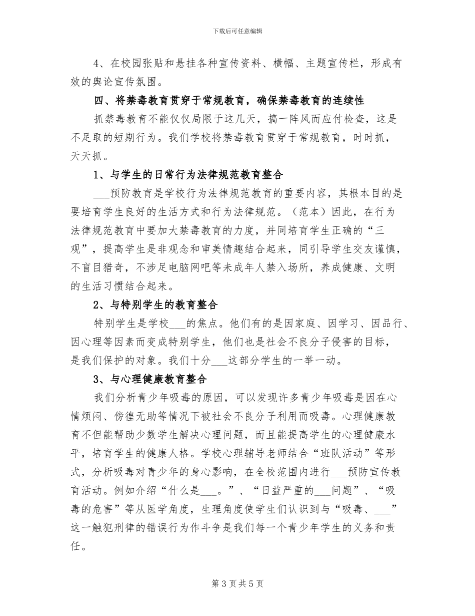 2024年禁毒宣传教育活动总结范本_第3页