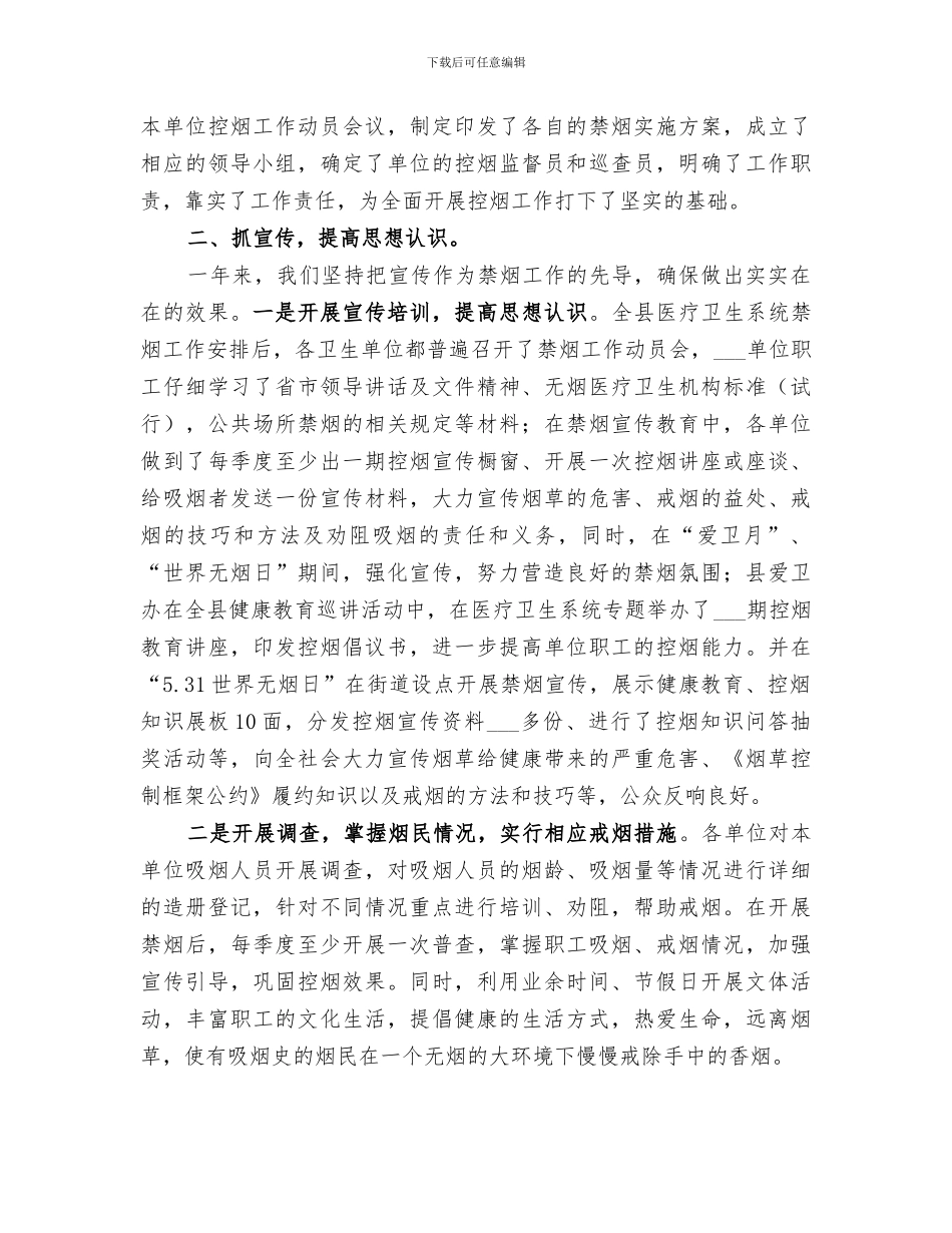 2024年禁烟宣传总结范本_第3页