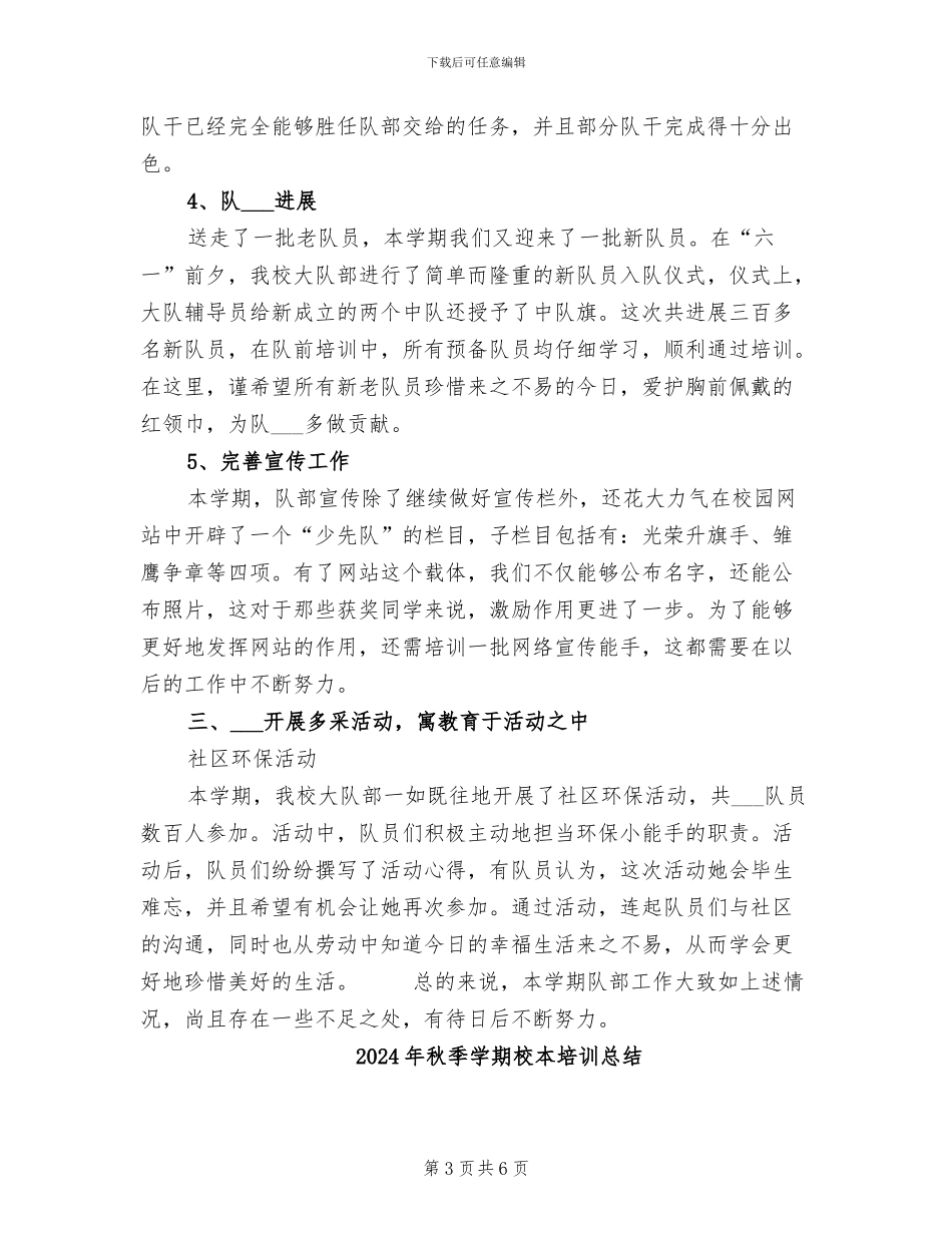 2024年秋季学期期末少先队工作总结_第3页
