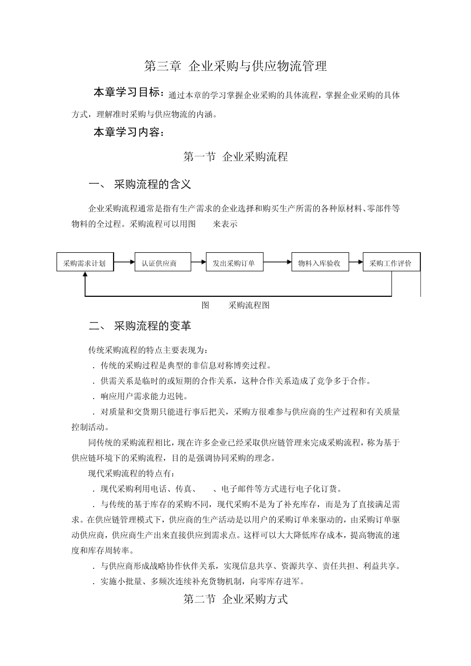 第三章企业采购与供应物流管理_第1页
