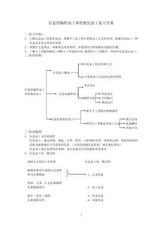 第三章信息的编程加工和智能化加工