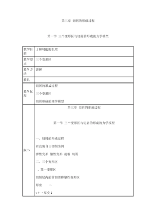 第三章切屑的形成过程