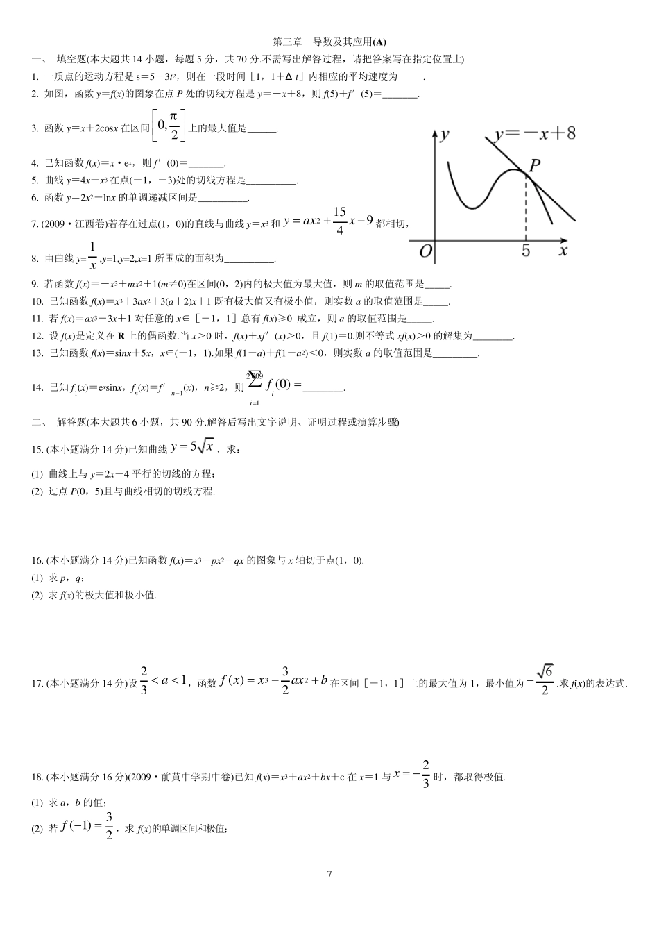 第三章导数及其应用_第1页