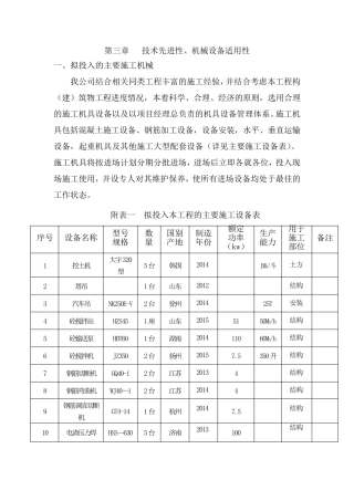 第三章技术先进性机械设备适用性