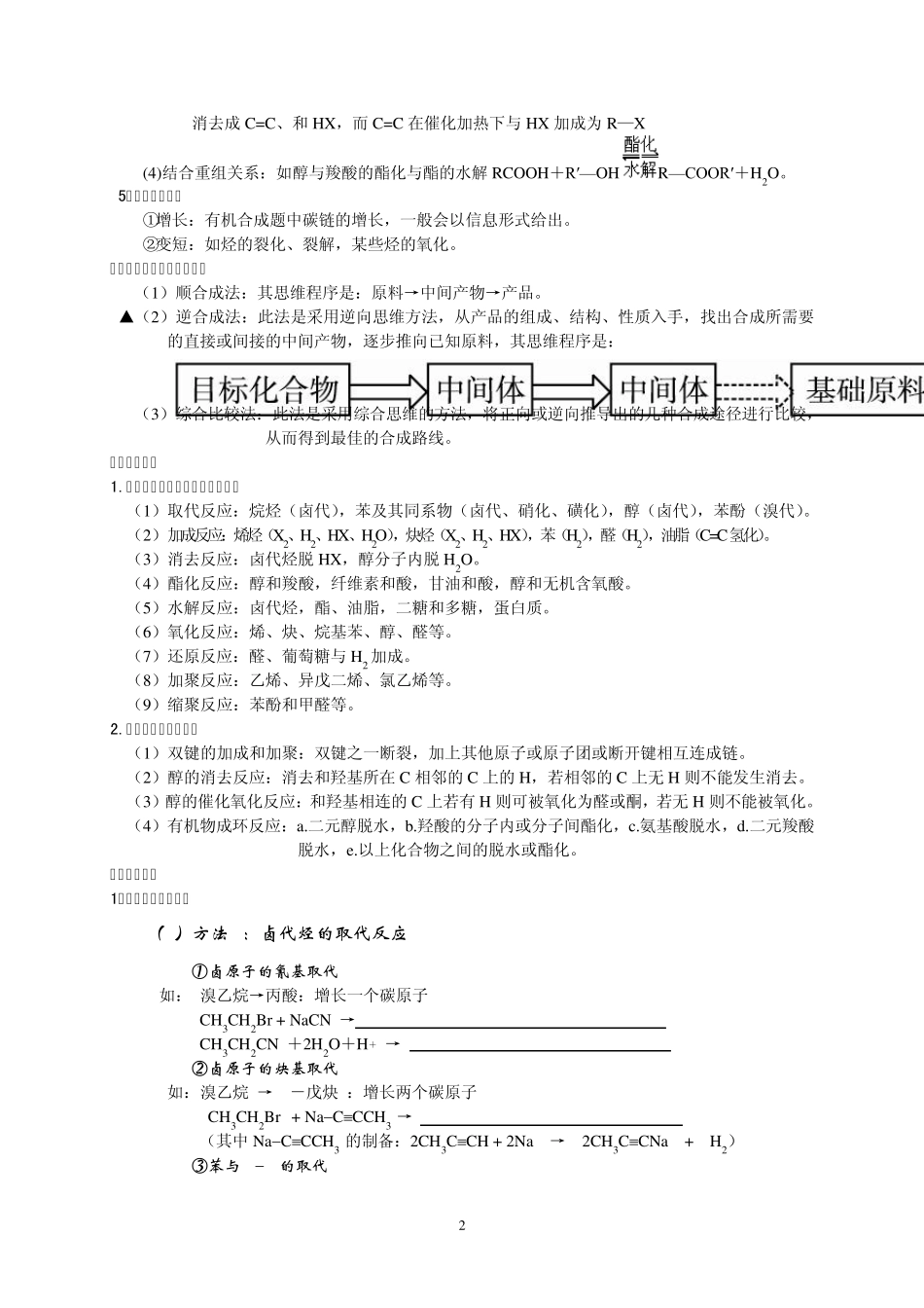 第三章有机合成学案_第2页