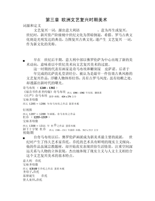 第三章欧洲文艺复兴时期美术