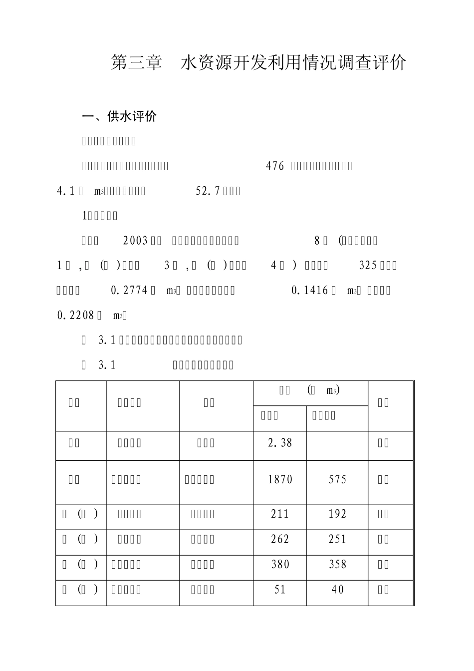 第三章水资源开发利用情况调查评价_第1页