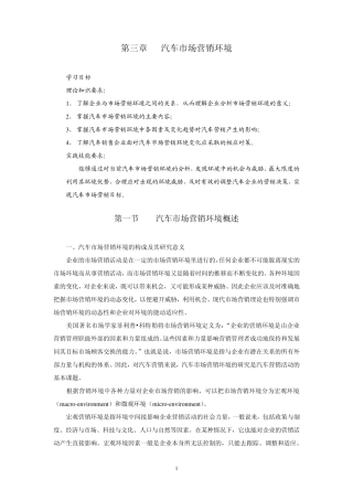 第三章汽车市场营销环境