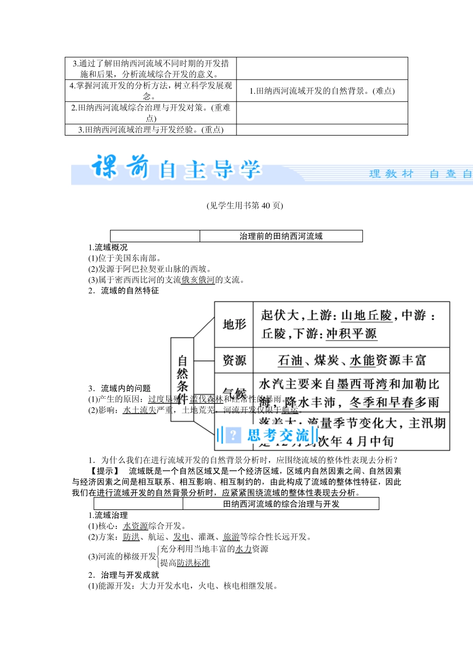 第三节流域综合治理与开发——以田纳西河流域为例_第2页