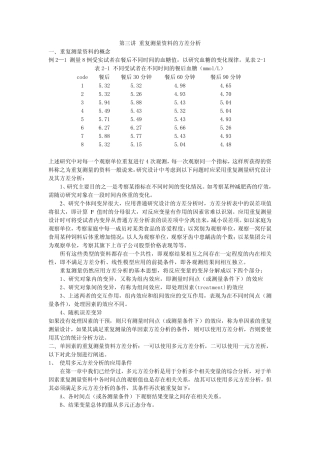 第三讲重复测量资料的方差分析