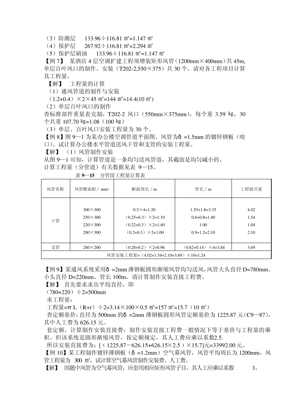 第九章通风空调工程工程量清单设置与计价_第2页