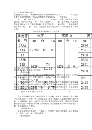 第九章集装箱船舶运输