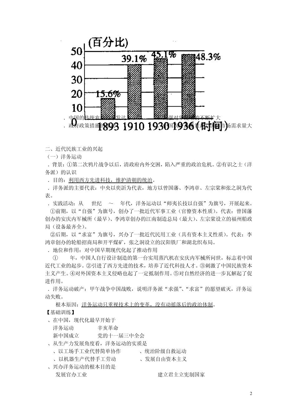 第二单元之中国近代经济结构的变化与资本主义的曲折发展_第2页