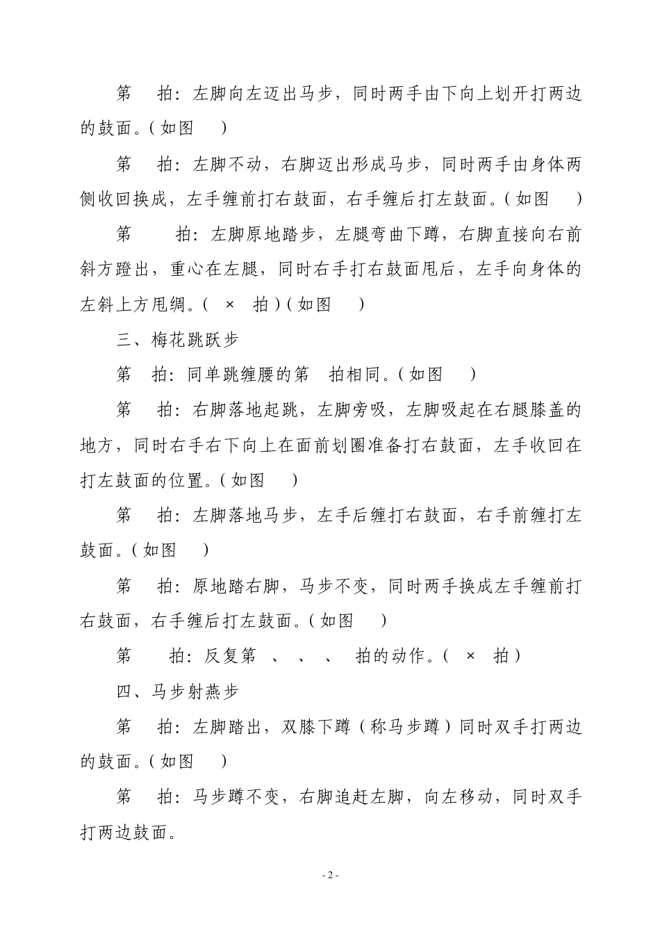 第二套健身腰鼓规定套路动作说明手册_第2页