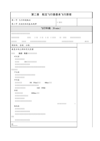 第二章航空飞行器基本飞行原理第一节飞行环境概述