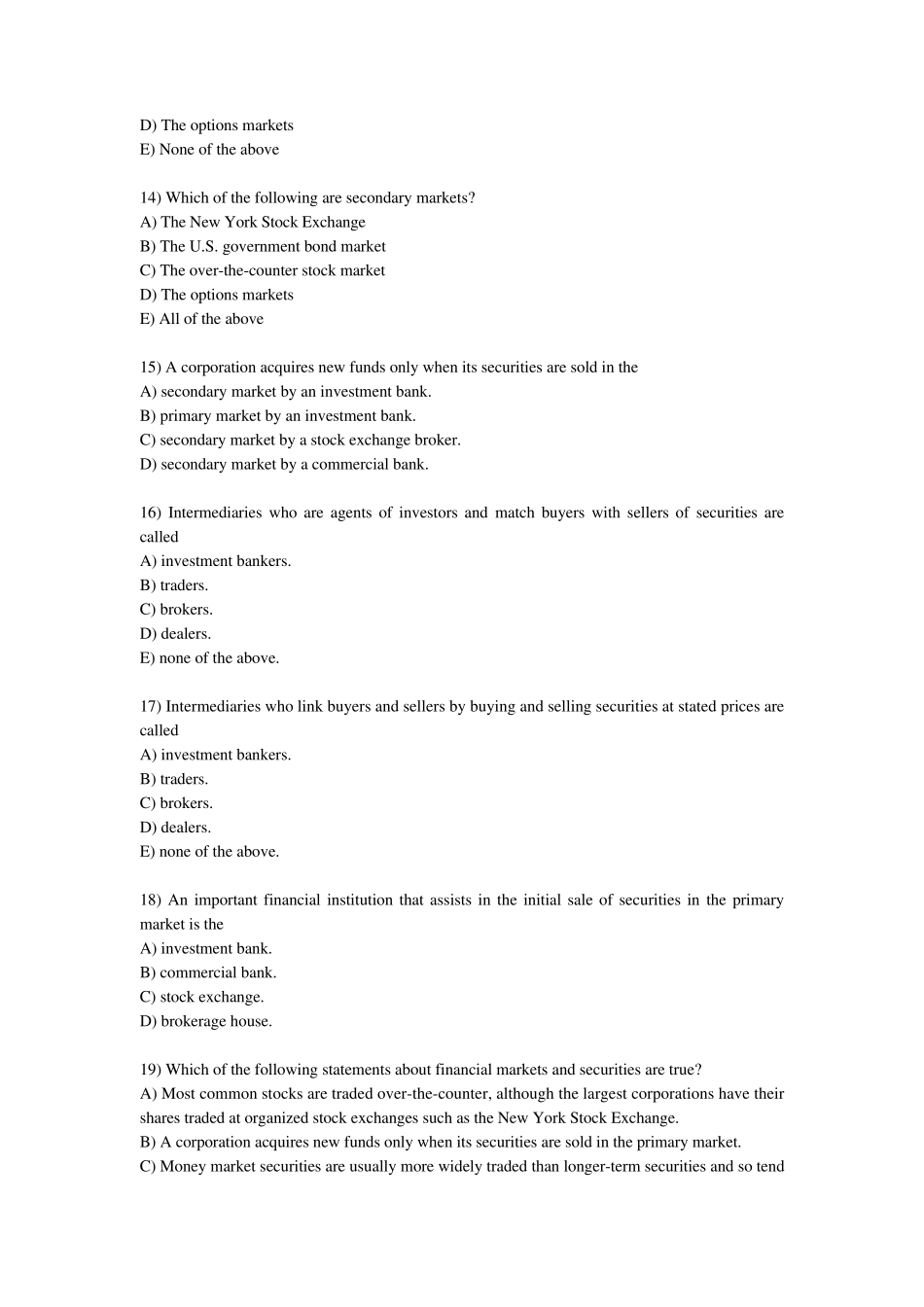 第二章金融体系预览(英文习题及答案)_第3页