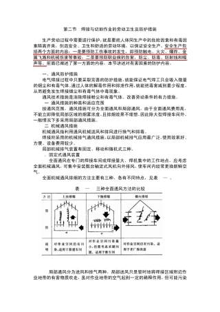 第二节焊接与切割作业的劳动卫生及防护措施