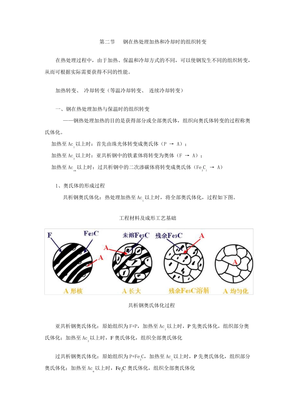 第二节钢在热处理加热和冷却时的组织转变_第1页