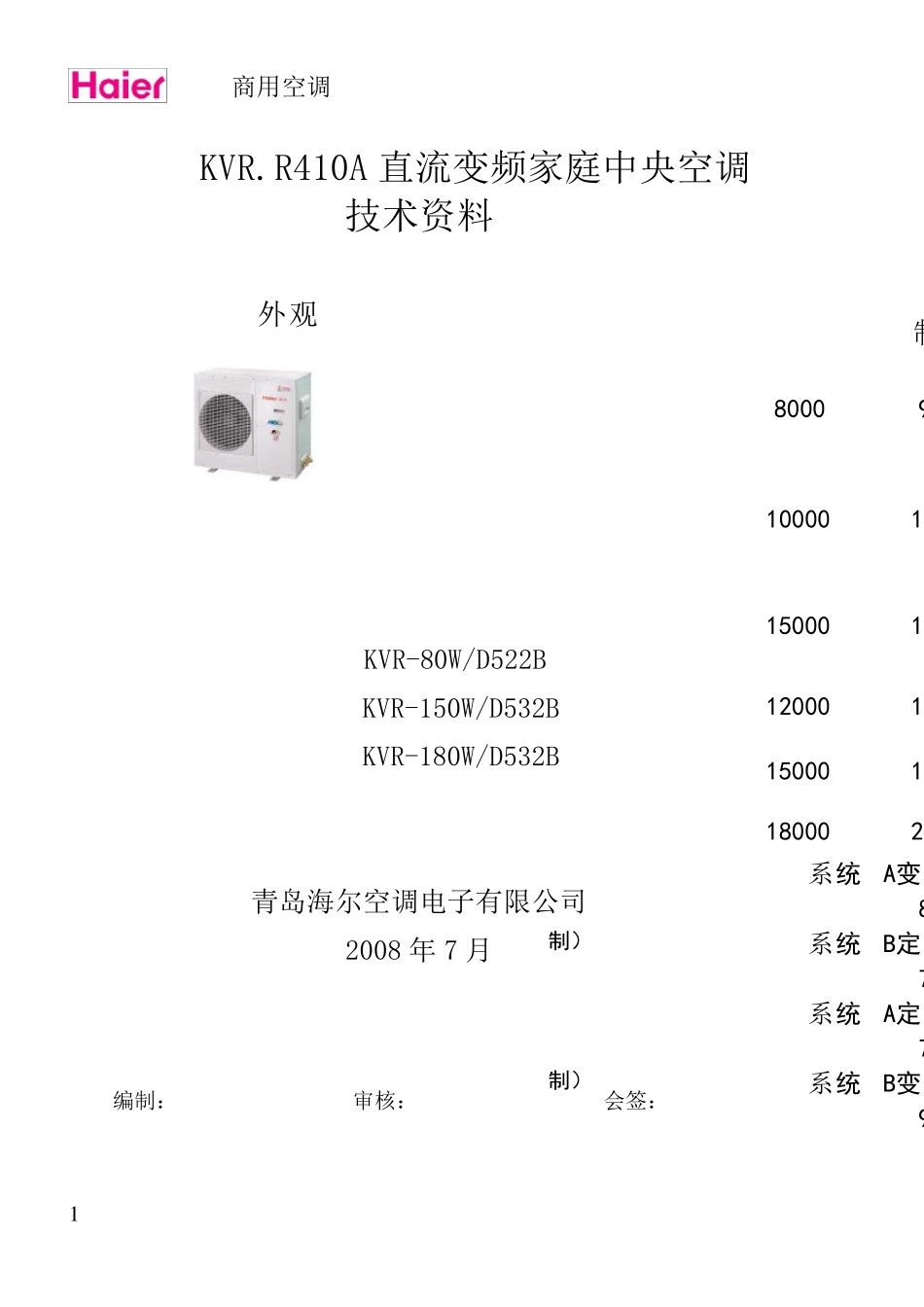 第五代家庭中央空调R410A直流变频系列资料_第1页