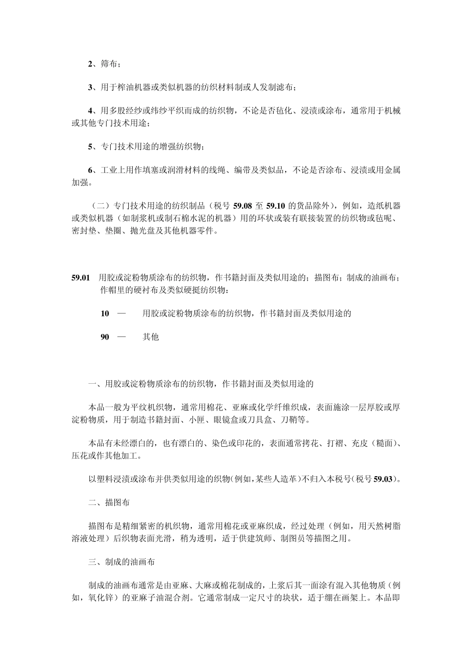 第五十九章浸渍、涂布、包覆或层压的纺织物;工业用纺织制品_第3页