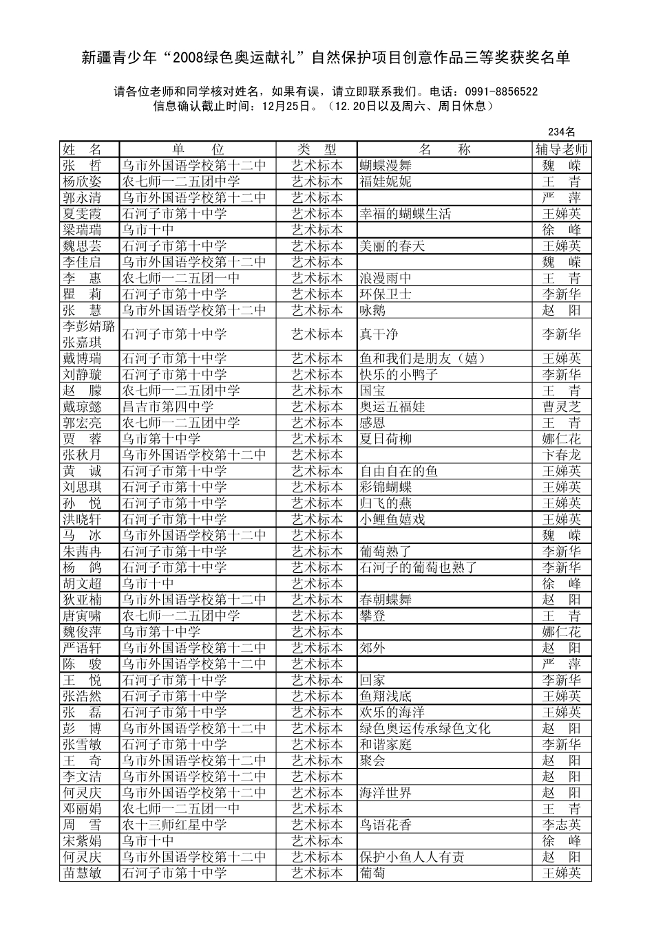 绿色奥运献礼创意作品暨生物标本制作获_第1页