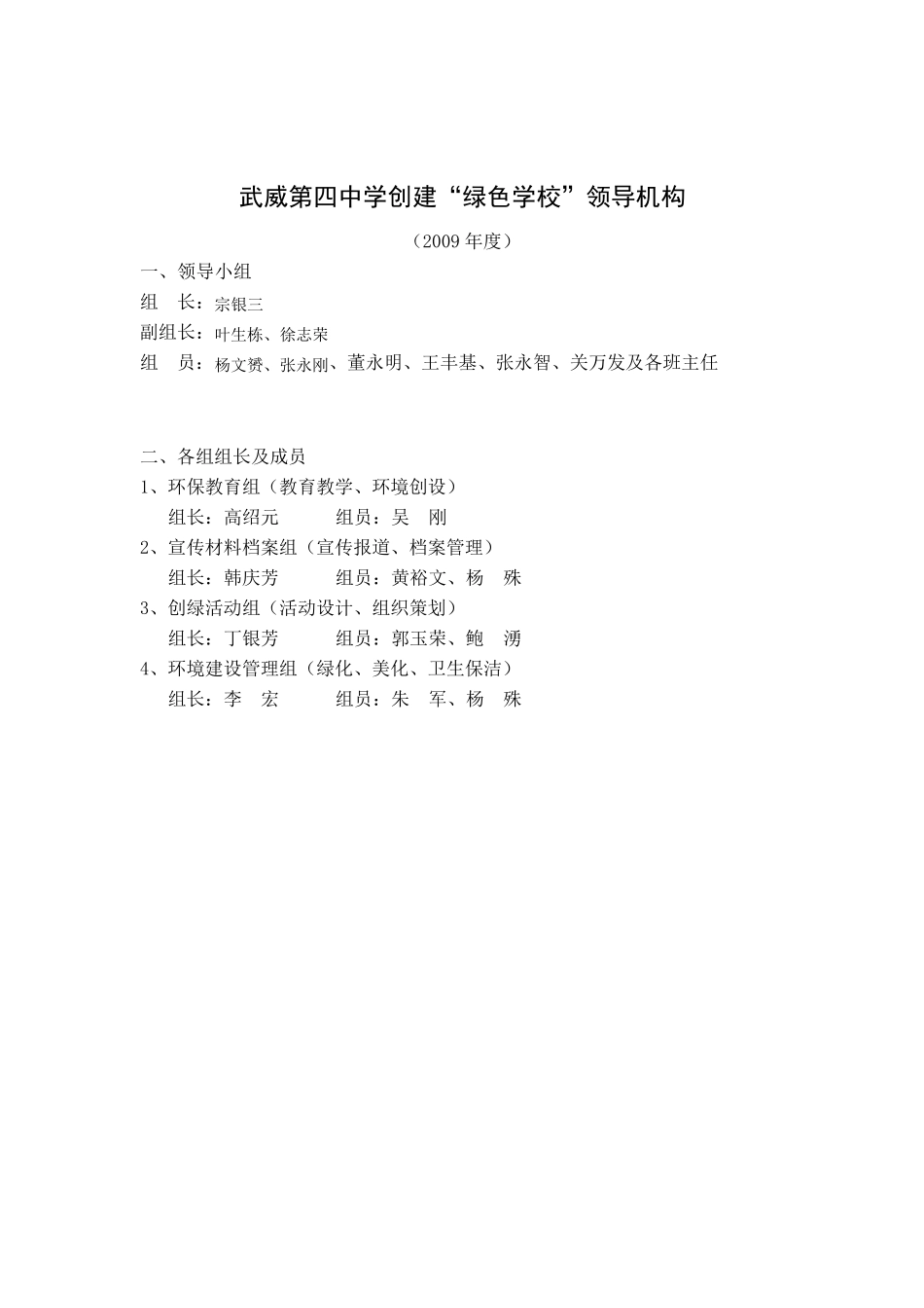 绿色学校创建材料创建工作文档总目录和主要管理文件_第2页