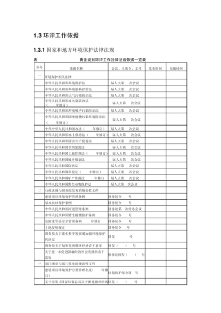 编写环评报告书依据分类大全
