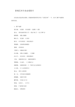 编导艺考必看影片