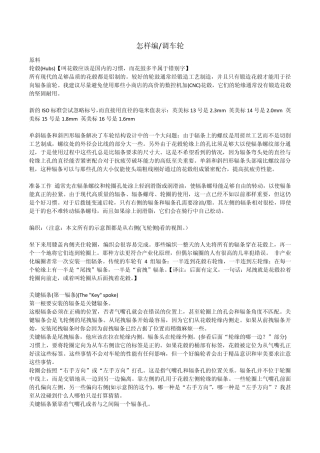 编自行车车圈(轮毂)