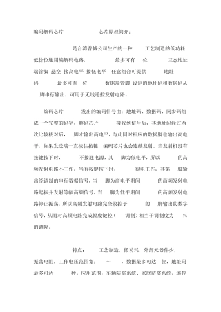 编解码集成电路介绍