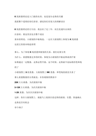 缠论入门三招K线重叠