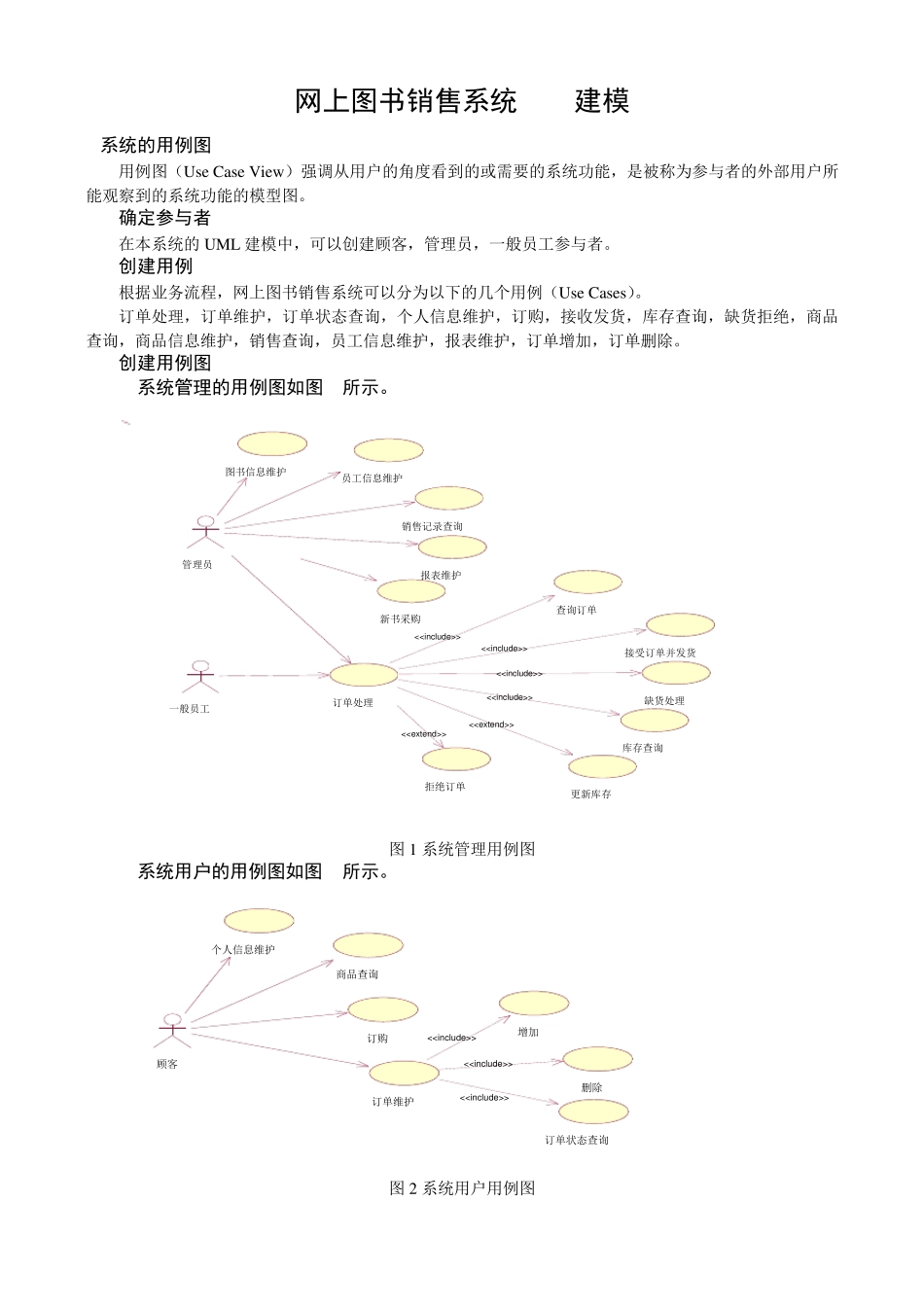 网上图书销售系统UML建模文档_第1页