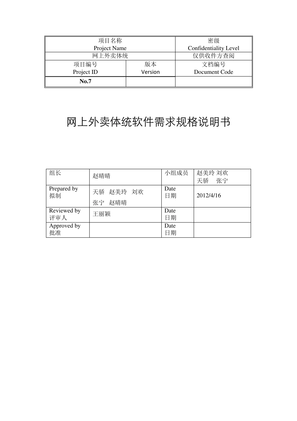 网上外卖系统_第1页