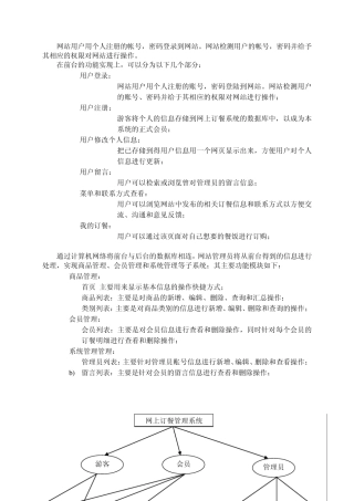 网上订餐管理系统