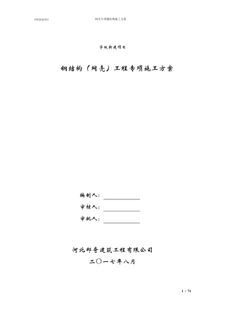 网壳结构专项施工方案
