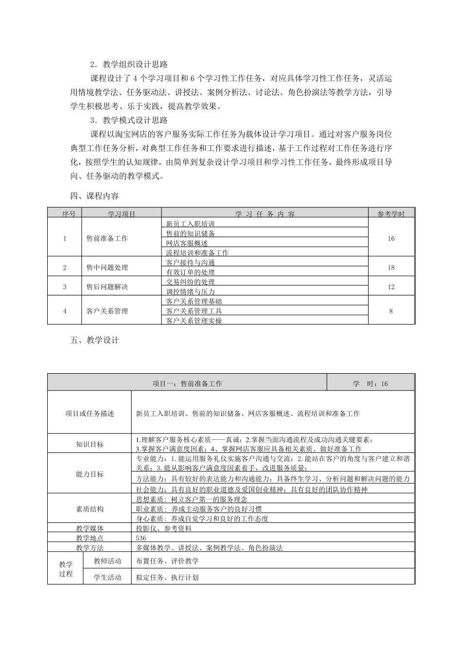 网店客服课程标准_第3页