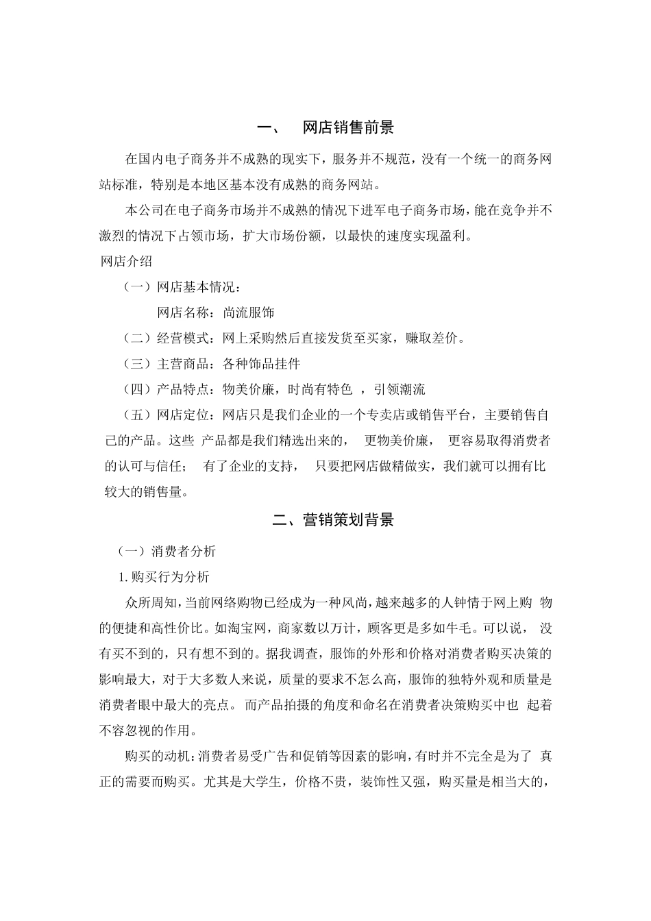 网店运营策划书_第2页