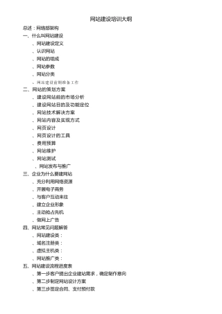 网站培训方案书