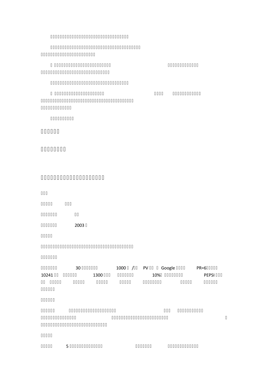 网站运营商业计划书_第2页
