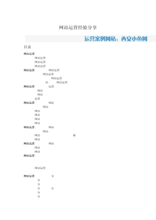 网站运营指导手册