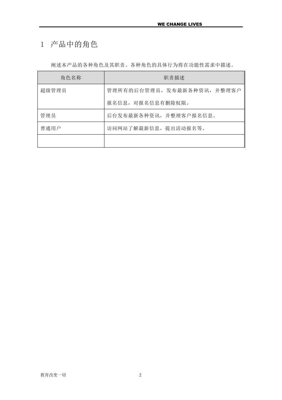 网站需求设计文档模板_第2页