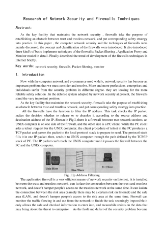 网络安全与防火墙英文文献翻译